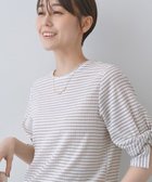 【インディヴィ/INDIVI】の【洗える/吸水速乾/UVケア】ねじりデザイン袖カットソー ライトベージュ|ID: prp329100004538567 ipo3291000000032566593