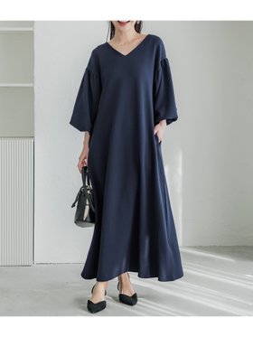 【コカ/COCA】のエンボスVネック袖ぽわワンピース 人気、トレンドファッション・服の通販 founy(ファニー) ファッション Fashion レディースファッション Fashion for Women ワンピース Dresses シンプル Simple, Minimal スウェット / スエット Sweatshirt, Sweatwear ストレッチ Stretch, Stretchy Fabric スリーブ Sleeve, Long Sleeve / Short Sleeve デコルテ Décolleté, Neckline ネックレス Necklace, Pendant Necklace バルーン Balloon, Balloon Silhouette ポケット Pocket, Pocket Detail リラックス Relax, Relaxed Fit ロング Long, Long-Length 旅行 Travel エレガント 上品 Elegant |ID:prp329100004538577