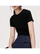 【バナナ リパブリック/BANANA REPUBLIC】のリファイン シュランケン Tシャツ BLACK|ID: prp329100004538592 ipo3291000000032069738