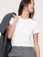 【バナナ リパブリック/BANANA REPUBLIC】のリファイン シュランケン Tシャツ WHITE_500|ID: prp329100004538592 ipo3291000000032069740