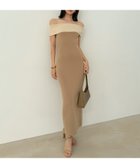 【アニュアンス/anuans】のムーンネックニットワンピース BEIGE|ID:prp329100004538621