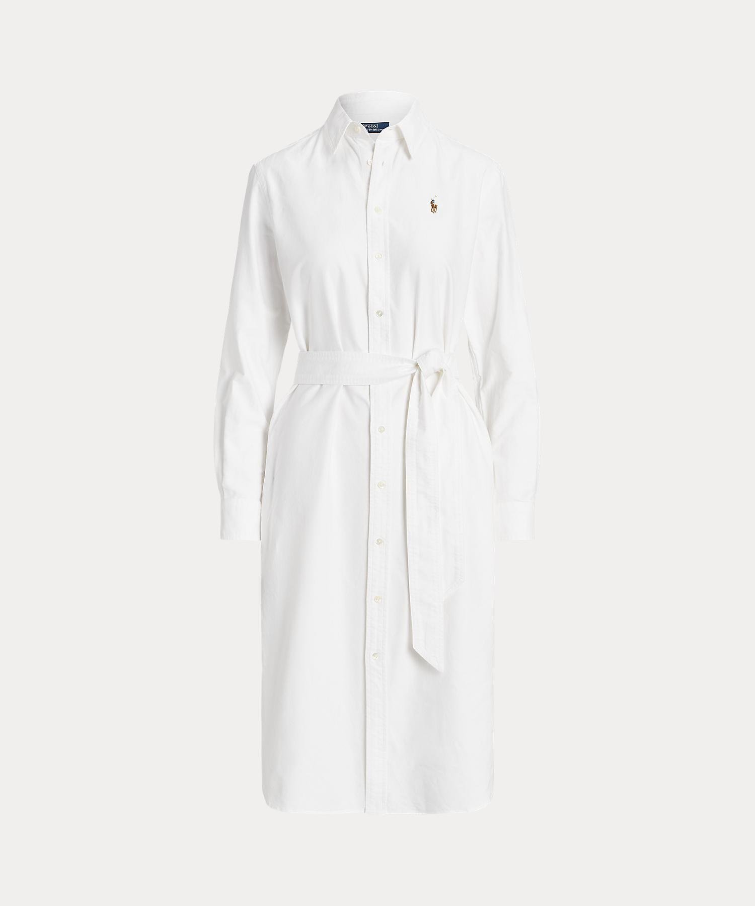 【ラルフローレン/RALPH LAUREN】のベルテッド コットン オックスフォード シャツドレス 人気、トレンドファッション・服の通販 founy(ファニー) 　ファッション　Fashion　レディースファッション　WOMEN　トップス・カットソー　Tops/Tshirt　シャツ/ブラウス　Shirts/Blouses　ワンピース　Dress　ドレス　Party Dresses　カフス　Cuffs　ストレート　Straight　スリット　Slit　ドレス　Dress　長袖　Long Sleeve　フィット　Fit　プリーツ　Pleats　ボックス　Box　ポケット　Pocket　ヨーク　Yoke　ラウンド　Round　 other-1|ID: prp329100004538628 ipo3291000000032069891