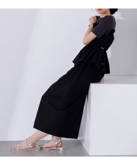 【エヌ ナチュラルビューティーベーシック/N.Natural Beauty basic】のドロストコードドッキングワンピース 人気、トレンドファッション・服の通販 founy(ファニー) ファッション Fashion レディースファッション Fashion for Women ワンピース Dresses ギャザー Gathered, Ruffled コンビ Combo, Combination Style タフタ Taffeta, Structured Fabric ドッキング Docking, Mixed Material バランス Balance, Style Balance ペプラム Peplum, Flared Hem リラックス Relax, Relaxed Fit |ID:prp329100004538687