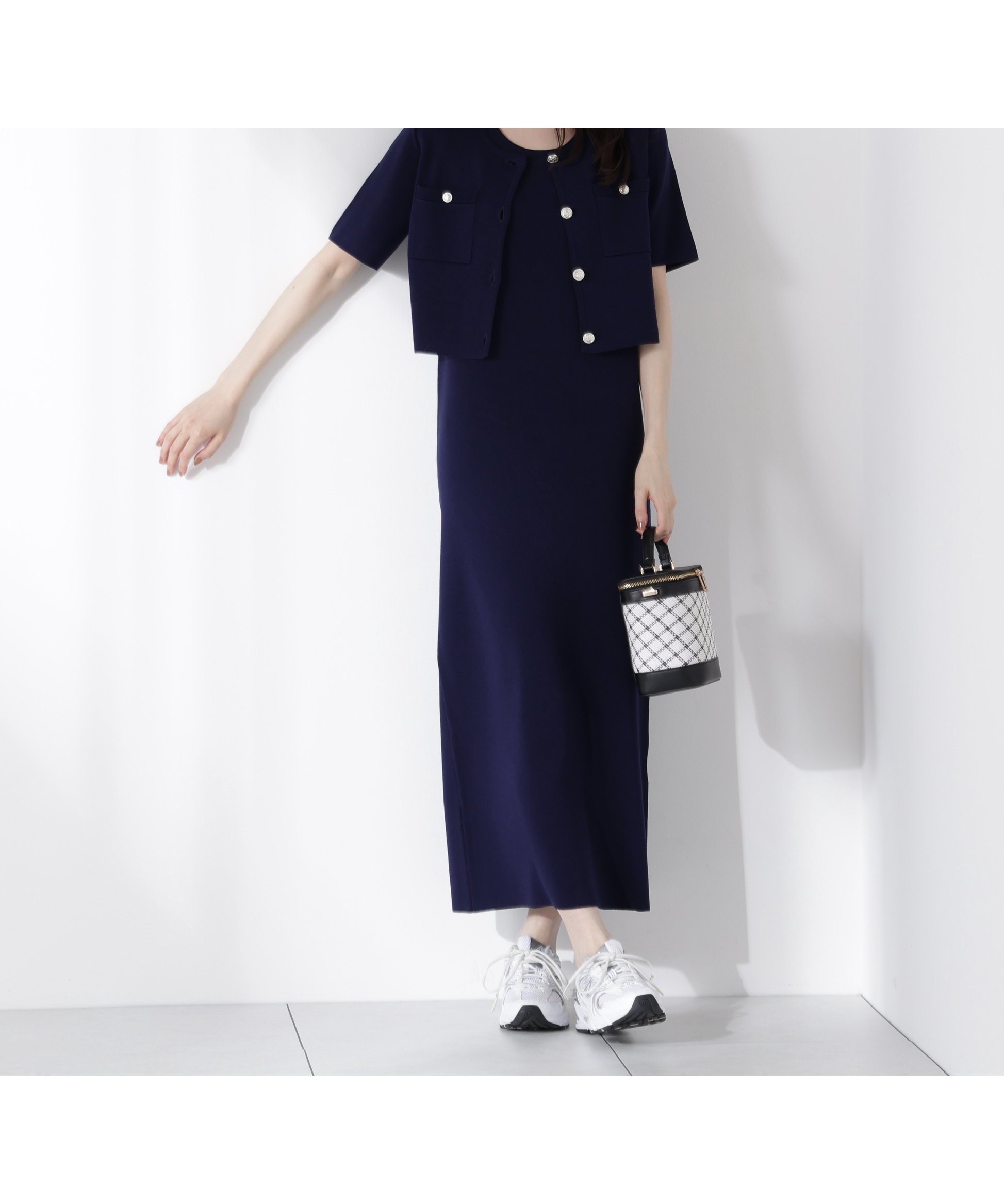 【プロポーション ボディドレッシング/PROPORTION BODY DRESSING】のミラノリブカーデセットアップ インテリア・キッズ・メンズ・レディースファッション・服の通販 founy(ファニー) 　ファッション　Fashion　レディースファッション　WOMEN　セットアップ　Setup　インナー　Inner　カーディガン　Cardigan　セットアップ　Set Up　ネイビー|ID: prp329100004538694 ipo3291000000032337984