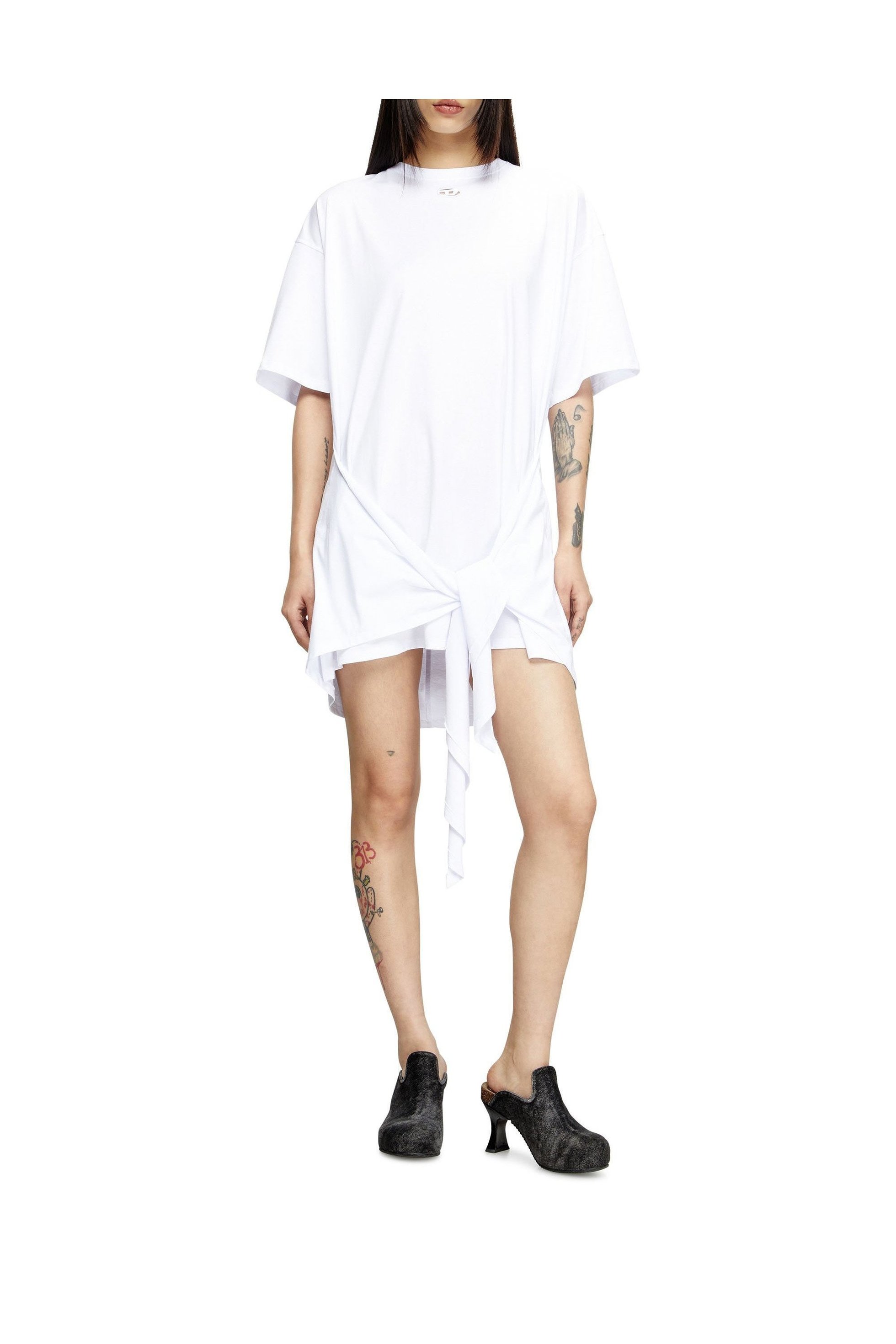【ディーゼル/DIESEL】のウィメンズ カットソードレス D-EIVOR 人気、トレンドファッション・服の通販 founy(ファニー) 　ファッション　Fashion　レディースファッション　WOMEN　トップス・カットソー　Tops/Tshirt　カットソー　Cut and Sewn　ワンピース　Dress　ドレス　Party Dresses　カットソー　Cut And Sew　ドレス　Dress　ワンポイント　One Point　半袖　Short Sleeve　 other-1|ID: prp329100004538700 ipo3291000000032070175
