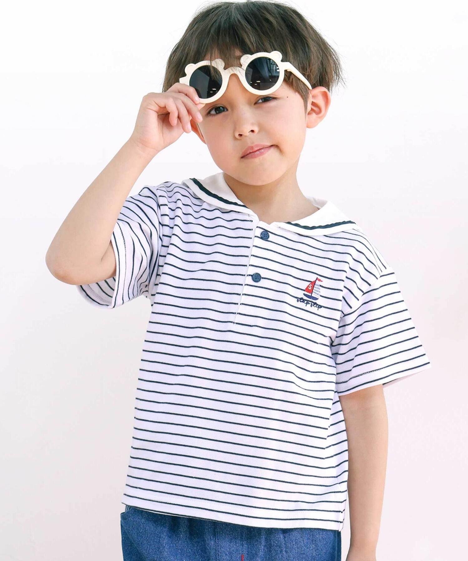 【その他のブランド/Other】の【お揃い】セーラー襟ボーダーポロシャツ(80~130cm) 人気、トレンドファッション・服の通販 founy(ファニー) 　ファッション　Fashion　キッズファッション　KIDS　おすすめ　Recommend　ボーダー　Border　ポロシャツ　Polo Shirt　夏　Summer　 other-1|ID: prp329100004538738 ipo3291000000032070378