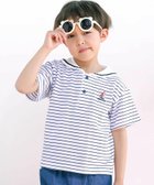 【その他のブランド/Other】の【お揃い】セーラー襟ボーダーポロシャツ(80~130cm) 人気、トレンドファッション・服の通販 founy(ファニー) ファッション Fashion キッズファッション KIDS おすすめ Recommend ボーダー Border ポロシャツ Polo Shirt 夏 Summer thumbnail ネイビー系|ID: prp329100004538738 ipo3291000000032070379
