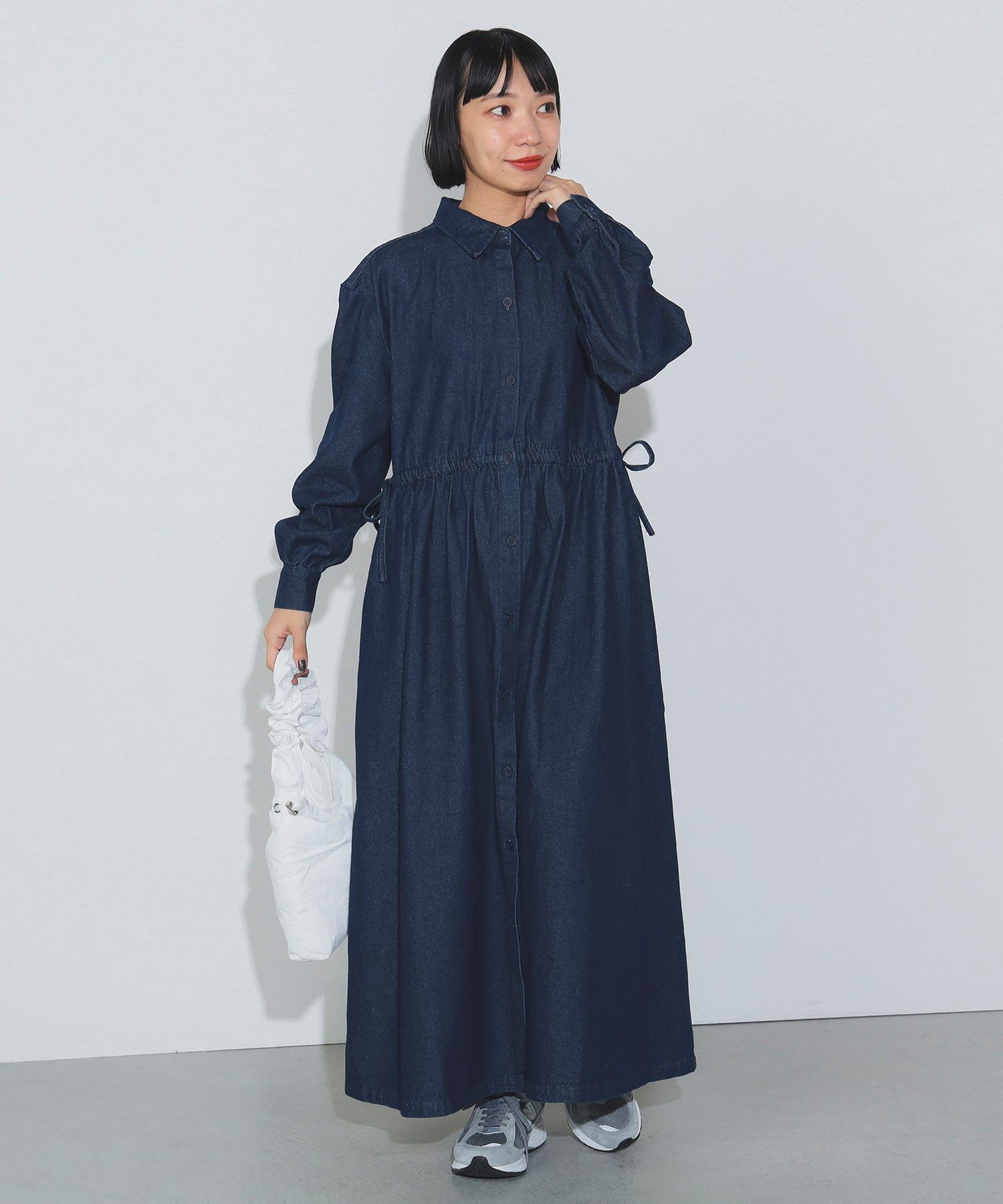 【ビームス ハート/BEAMS HEART】のデニム ドロスト シャツワンピース 人気、トレンドファッション・服の通販 founy(ファニー) 　ファッション　Fashion　レディースファッション　WOMEN　ワンピース　Dress　シャツワンピース　Shirt Dresses　デニム　Denim　トレンド　Trend　ポケット　Pocket　リラックス　Relax　ロング　Long　 other-1|ID: prp329100004538739 ipo3291000000032117406