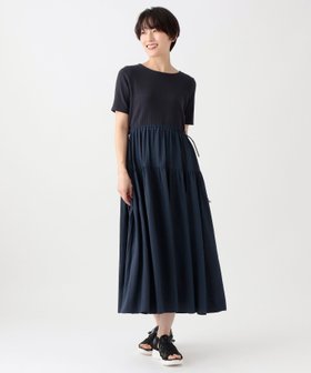 【アフタヌーンティー リビング/Afternoon Tea LIVING】のカットコンビワンピース 人気、トレンドファッション・服の通販 founy(ファニー) ファッション Fashion レディースファッション WOMEN ワンピース Dress アクセサリー Accessories エレガント 上品 Elegant シンプル Simple ドローコード Draw Cord ネックレス Necklace バランス Balance ヘムライン Hemline |ID:prp329100004538766