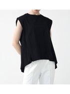 【ラシュッド/LASUD】のNORITAKE 80/Cotton smooth タックショルダーカットソー ブラック|ID: prp329100004538770 ipo3291000000033565174