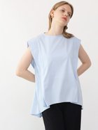 【ラシュッド/LASUD】のNORITAKE 80/Cotton smooth タックショルダーカットソー ライトブルー|ID: prp329100004538770 ipo3291000000033565177