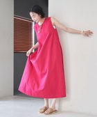 【コーエン/COEN】のリネンライクフレアワンピース PINK|ID: prp329100004538783 ipo3291000000032625280
