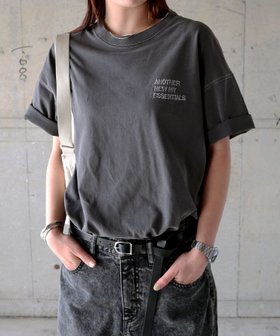 【アンドミー/andme】のピグメント加工 ANME エンブロイダリー ロゴ 半袖 Tシャツ ANME アンメ 人気、トレンドファッション・服の通販 founy(ファニー) ファッション Fashion レディースファッション Fashion for Women トップス・カットソー Cut & Sew Tops シャツ・ブラウス・オフィスカジュアル Elegant Blouses & Button-Ups ロングTシャツ・Tシャツ Longline T-Shirts & Tees エンブロイダリー Embroidery Design シンプル Simple, Minimal ヴィンテージ Vintage Style 半袖 Short Sleeve, Half Sleeve |ID:prp329100004538787