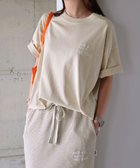【アンドミー/andme】のピグメント加工 ANME エンブロイダリー ロゴ 半袖 Tシャツ ANME アンメ 人気、トレンドファッション・服の通販 founy(ファニー) ファッション Fashion レディースファッション Fashion for Women トップス・カットソー Cut & Sew Tops シャツ・ブラウス・オフィスカジュアル Elegant Blouses & Button-Ups ロングTシャツ・Tシャツ Longline T-Shirts & Tees エンブロイダリー Embroidery Design シンプル Simple, Minimal ヴィンテージ Vintage Style 半袖 Short Sleeve, Half Sleeve thumbnail ベージュ|ID: prp329100004538787 ipo3291000000033515795