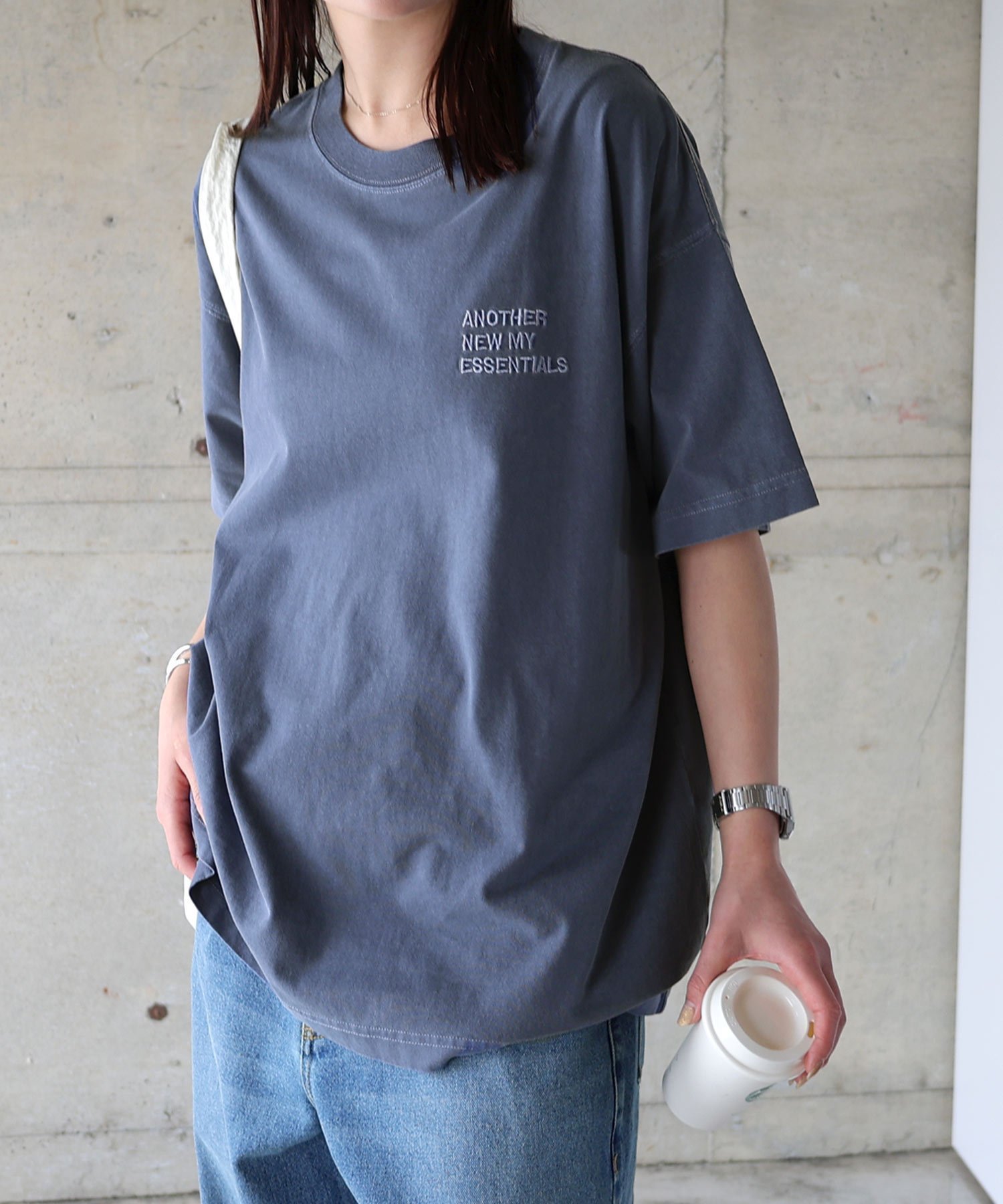【アンドミー/andme】のピグメント加工 ANME エンブロイダリー ロゴ 半袖 Tシャツ ANME アンメ インテリア・キッズ・メンズ・レディースファッション・服の通販 founy(ファニー) 　ファッション　Fashion　レディースファッション　Fashion for Women　トップス・カットソー　Cut & Sew Tops　シャツ・ブラウス・オフィスカジュアル　Elegant Blouses & Button-Ups　ロングTシャツ・Tシャツ　Longline T-Shirts & Tees　エンブロイダリー　Embroidery Design　シンプル　Simple, Minimal　ヴィンテージ　Vintage Style　半袖　Short Sleeve, Half Sleeve　ネイビー|ID: prp329100004538787 ipo3291000000033515796
