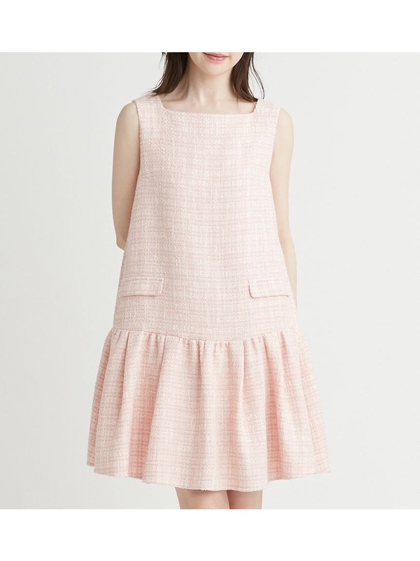【セルフォード/CELFORD】のツィードミニワンピース インテリア・キッズ・メンズ・レディースファッション・服の通販 founy(ファニー) 　ファッション　Fashion　レディースファッション　WOMEN　ワンピース　Dress　インナー　Inner　スクエア　Square　ツィード　Tweed　デコルテ　Decolletage　トレンド　Trend　バランス　Balance　フラップ　Flap　ポケット　Pocket　PNK[066]|ID: prp329100004538835 ipo3291000000032316346