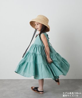 【リジェール/riziere / KIDS】のバックリボンドビードットストライプワンピース 人気、トレンドファッション・服の通販 founy(ファニー) ファッション Fashion キッズファッション KIDS ワンピース Dress/Kids おすすめ Recommend ティアードワンピース Tiered Dress リボン Ribbon |ID:prp329100004538850