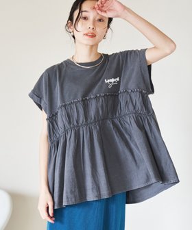 【コーエン/COEN】の布帛ドッキングコットンロゴプリントT 人気、トレンドファッション・服の通販 founy(ファニー) ファッション Fashion レディースファッション WOMEN シンプル Simple スリーブ Sleeve ドッキング Docking フレンチ French リラックス Relax 夏 Summer |ID:prp329100004538852