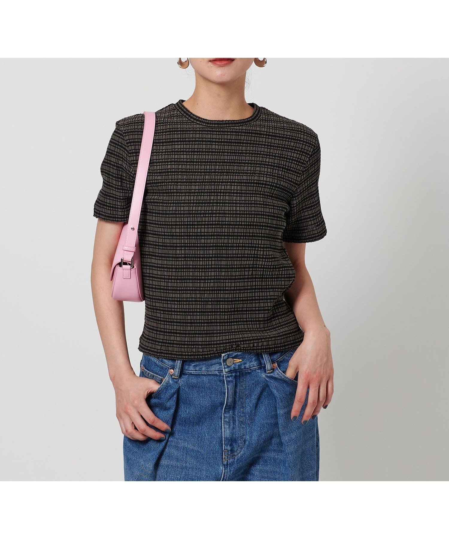 【ビューティ&ユース ユナイテッドアローズ/BEAUTY&YOUTH / UNITED ARROWS】のシャーリング ボーダー Tシャツ インテリア・キッズ・メンズ・レディースファッション・服の通販 founy(ファニー) 　ファッション　Fashion　レディースファッション　WOMEN　トップス・カットソー　Tops/Tshirt　シャツ/ブラウス　Shirts/Blouses　ロング / Tシャツ　T-Shirts　おすすめ　Recommend　コンパクト　Compact　シャーリング　Shirring　ショート　Short　シンプル　Simple　トレンド　Trend　フォルム　Form　ボトム　Bottom　ボーダー　Border　BLACK|ID: prp329100004538872 ipo3291000000032418164