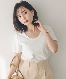 【アニュアンス/anuans】のシルクタッチコットンUネックT 人気、トレンドファッション・服の通販 founy(ファニー) ファッション Fashion レディースファッション WOMEN シルク Silk シルケット Mercerization 定番 Standard プレート Plate ベーシック Basic 2024年 2024 2024春夏・S/S Ss,Spring/Summer,2024 エレガント 上品 Elegant |ID:prp329100004538928