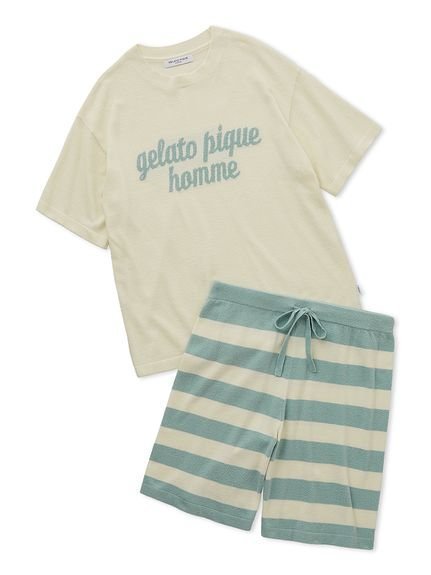 【ジェラートピケ オム/GELATO PIQUE HOMME / MEN】の【HOMME】スムーズィーliteセットアップ インテリア・キッズ・メンズ・レディースファッション・服の通販 founy(ファニー) 　ファッション　Fashion　メンズファッション　Fashion for Men　セットアップ　Matching Sets　おすすめ　Recommended / Our Picks　なめらか　Smooth, Silky Texture　カラフル　Colorful Design　ギフト プレゼント　Gift / Present　セットアップ　Set-Up, Coordinated Outfit　ハーフ　Half, Half-Length　ボーダー　Border, Stripe　半袖　Short Sleeve, Half Sleeve　夏　Summer　春　Spring　S/S・春夏　SS, Spring/Summer, Warm Season　軽量　Lightweight, Ultra Light　BLU[086]|ID: prp329100004538966 ipo3291000000032691489
