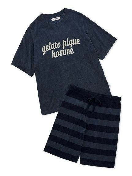【ジェラートピケ オム/GELATO PIQUE HOMME / MEN】の【HOMME】スムーズィーliteセットアップ インテリア・キッズ・メンズ・レディースファッション・服の通販 founy(ファニー) 　ファッション　Fashion　メンズファッション　Fashion for Men　セットアップ　Matching Sets　おすすめ　Recommended / Our Picks　なめらか　Smooth, Silky Texture　カラフル　Colorful Design　ギフト プレゼント　Gift / Present　セットアップ　Set-Up, Coordinated Outfit　ハーフ　Half, Half-Length　ボーダー　Border, Stripe　半袖　Short Sleeve, Half Sleeve　夏　Summer　春　Spring　S/S・春夏　SS, Spring/Summer, Warm Season　軽量　Lightweight, Ultra Light　NVY[089]|ID: prp329100004538966 ipo3291000000032691490