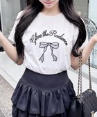 【イング/INGNI】のリボンロゴTシャツ 人気、トレンドファッション・服の通販 founy(ファニー) ファッション Fashion レディースファッション Fashion for Women トップス・カットソー Cut & Sew Tops シャツ・ブラウス・オフィスカジュアル Elegant Blouses & Button-Ups ロングTシャツ・Tシャツ Longline T-Shirts & Tees おすすめ Recommended / Our Picks シンプル Simple, Minimal チュール Tulip, Tulip Motif フロント Front, Front Design ベーシック Basic, Essential リボン Ribbon, Bow 無地 Plain, Solid Color thumbnail オフホワイト/クロ|ID: prp329100004539008 ipo3291000000033674398