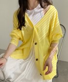 【その他のブランド/Other】のオーバーサイズ シアー ニット カーディガン 人気、トレンドファッション・服の通販 founy(ファニー) ファッション Fashion レディースファッション WOMEN トップス・カットソー Tops/Tshirt ニット Knit Tops カーディガン Cardigans おすすめ Recommend カーディガン Cardigan シアー Sheer バランス Balance ベーシック Basic ボトム Bottom 長袖 Long Sleeve thumbnail イエロー|ID: prp329100004539062 ipo3291000000032072211