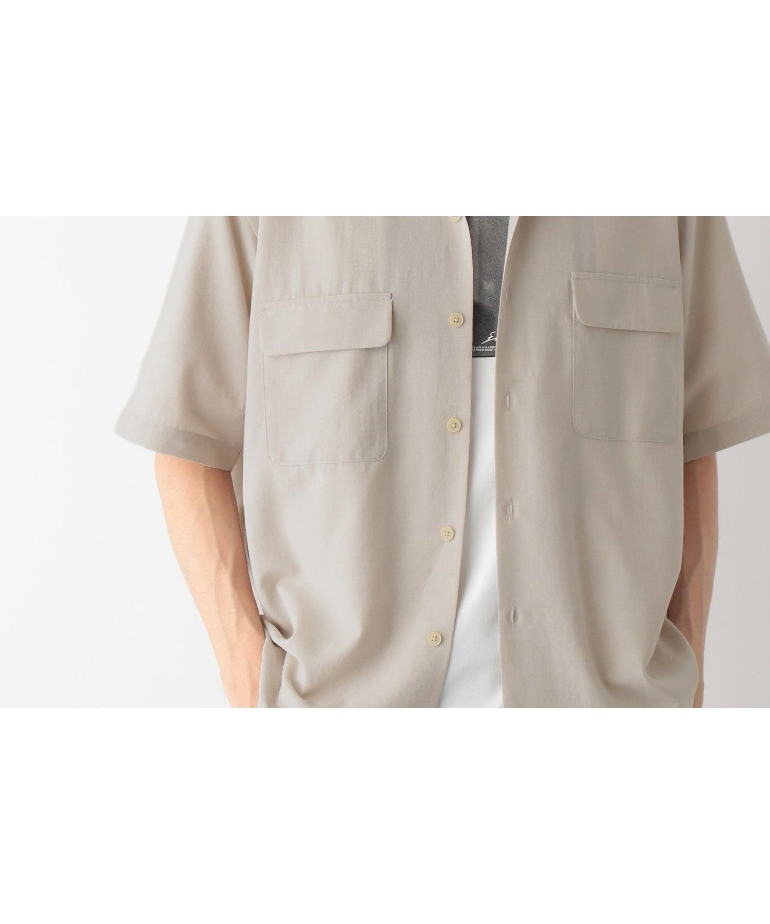 【グローバルワーク/GLOBAL WORK / MEN】の爽快DRYタッチシャツ/一部店舗限定/324960 インテリア・キッズ・メンズ・レディースファッション・服の通販 founy(ファニー) 　ファッション　Fashion　メンズファッション　MEN　おすすめ　Recommend　セットアップ　Set Up　フラップ　Flap　ボックス　Box　ポケット　Pocket　リネン　Linen　吸水　Water Absorption　夏　Summer　アイボリー06|ID: prp329100004539063 ipo3291000000032448971