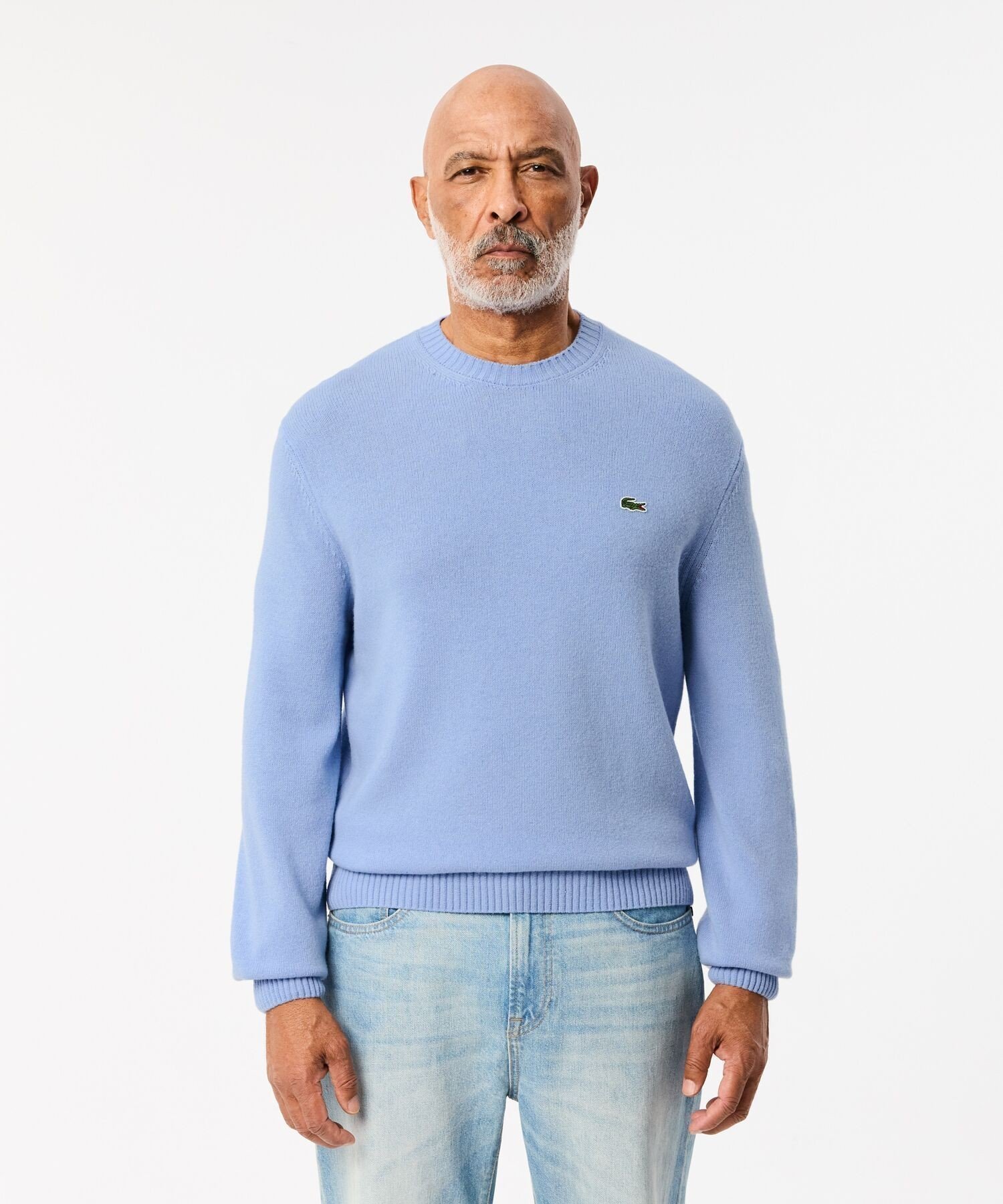 【ラコステ/LACOSTE / MEN】のエッセンシャルウールニットセーター インテリア・キッズ・メンズ・レディースファッション・服の通販 founy(ファニー) 　ファッション　Fashion　メンズファッション　Fashion for Men　クラシック　Classic, Timeless Style　ライトブルー|ID: prp329100004539073 ipo3291000000033484493