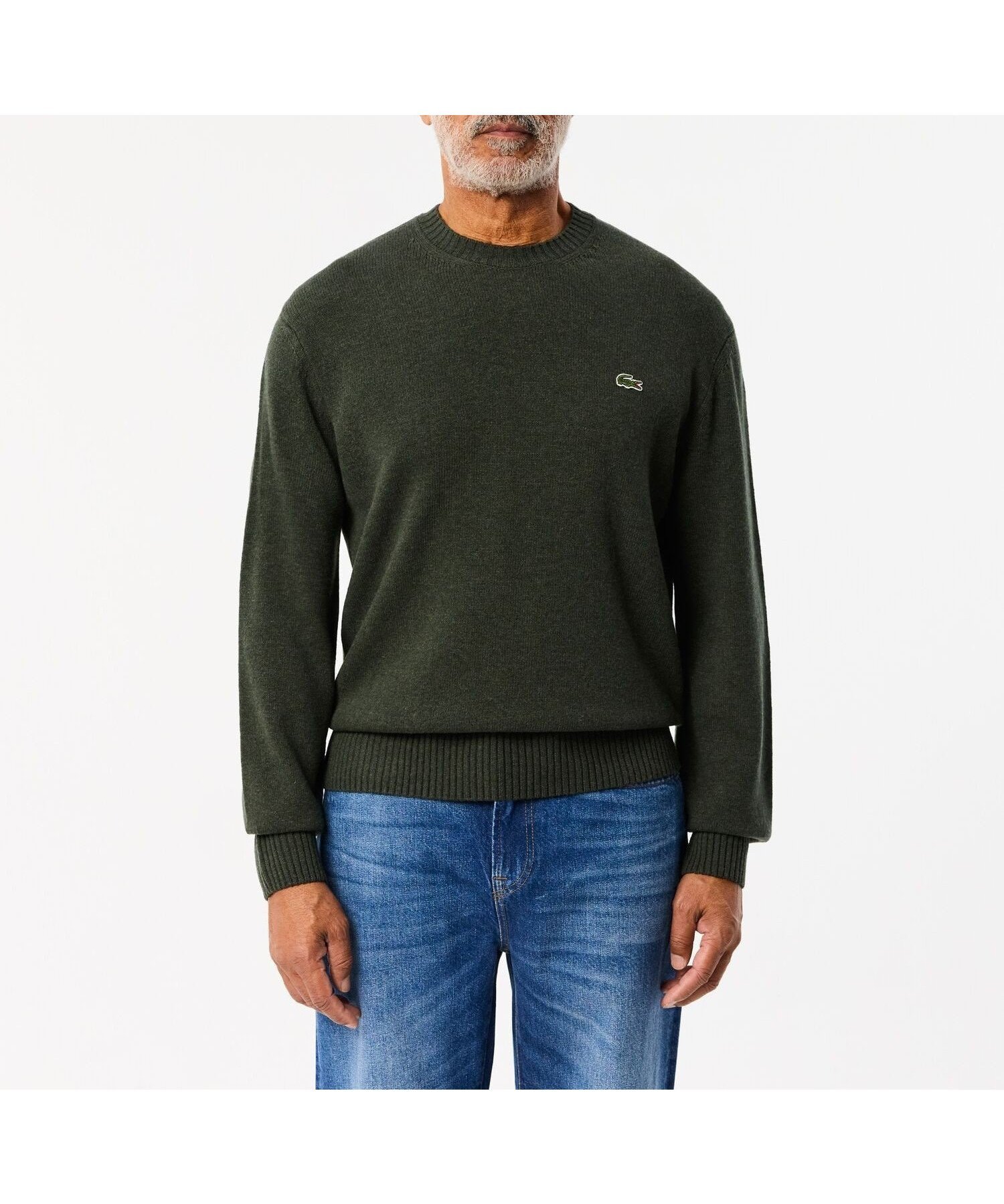 【ラコステ/LACOSTE / MEN】のエッセンシャルウールニットセーター インテリア・キッズ・メンズ・レディースファッション・服の通販 founy(ファニー) 　ファッション　Fashion　メンズファッション　Fashion for Men　クラシック　Classic, Timeless Style　ダークグリーン|ID: prp329100004539073 ipo3291000000033484494