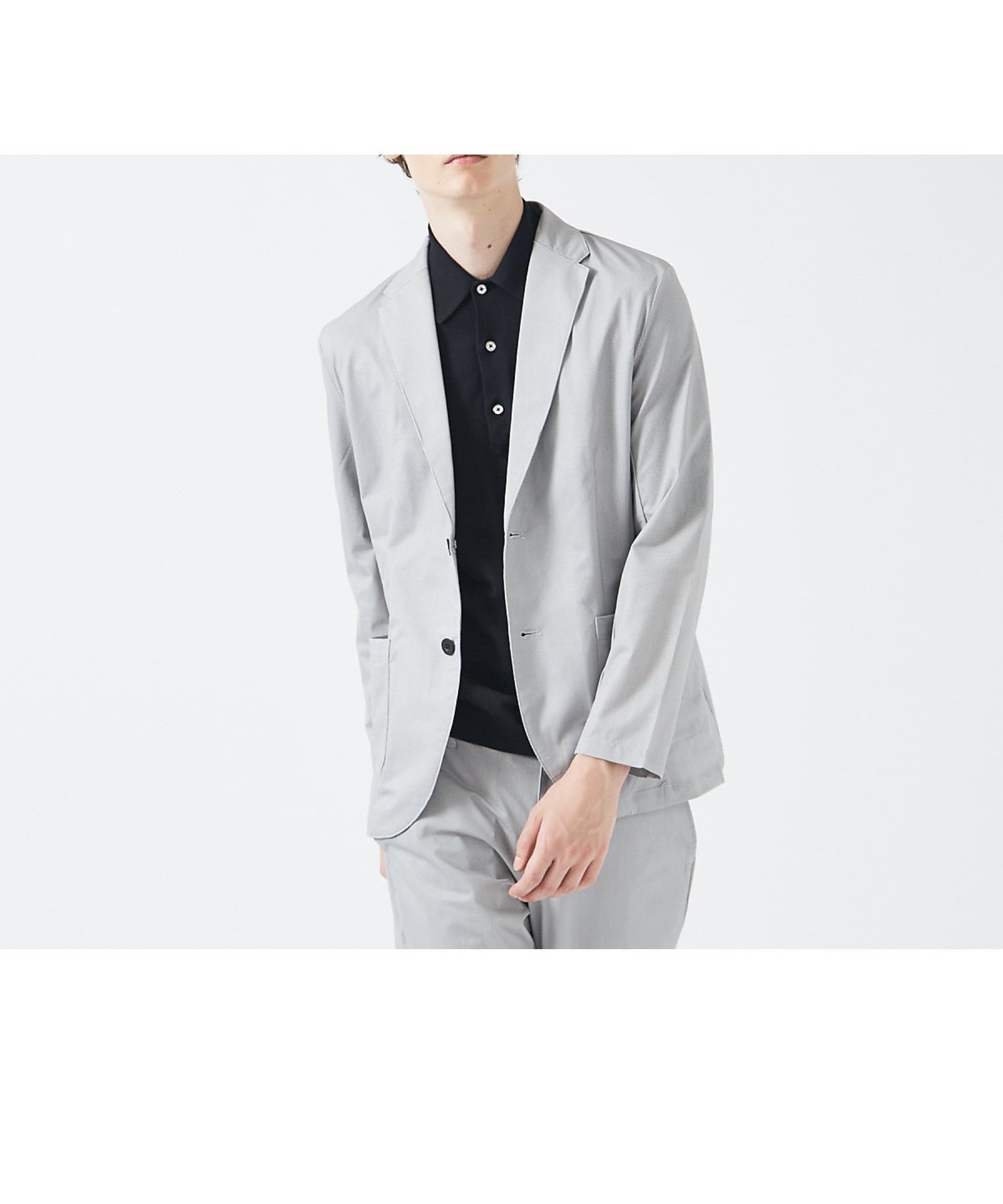【アバハウス/ABAHOUSE / MEN】の【Air Hole Stretch / セットアップ対応】メッシュジャケット / インテリア・キッズ・メンズ・レディースファッション・服の通販 founy(ファニー) 　ファッション　Fashion　メンズファッション　MEN　セットアップ　Setup/Men　おすすめ　Recommend　クラシカル　Classical　シンプル　Simple　ジャケット　Jacket　スラックス　Slacks　セットアップ　Set Up　プリント　Print　メッシュ　Mesh　ワーク　Work　ライトグレー|ID: prp329100004539105 ipo3291000000032072426