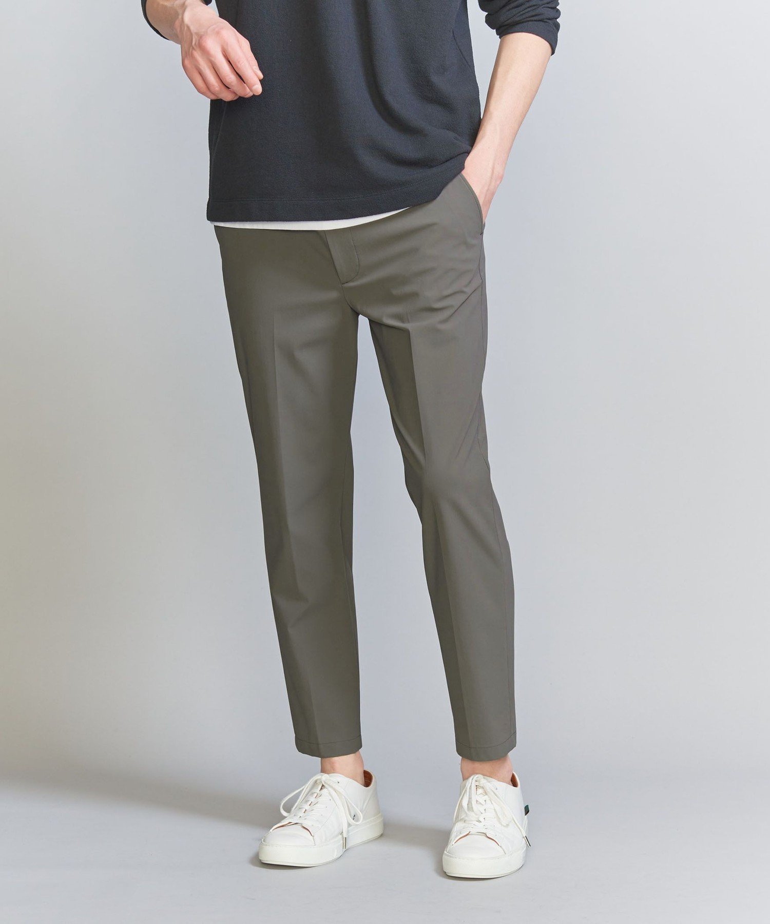 【ビューティ&ユース ユナイテッドアローズ/BEAUTY&YOUTH / UNITED ARROWS / MEN】の【WEB限定 WARDROBE SMART】クール トリコット アンクルパンツ 【接触冷感】 インテリア・キッズ・メンズ・レディースファッション・服の通販 founy(ファニー) 　ファッション　Fashion　メンズファッション　Fashion for Men　ボトムス　Bottoms　アンクル　Ankle-Length Design　クール　Cool, Chic　スマート　Smart, Elegant　スラックス　Slacks, Dress Pants　テーパード　Tapered, Tapered Pants　ファブリック　Fabric, Textile　フロント　Front, Front Design　夏　Summer　ビジネス 仕事 通勤　Business / Work / Commuting　DK.GRAY|ID: prp329100004539111 ipo3291000000032742073