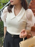 【スナイデル/SNIDEL】のSustainable襟付きシアーニットプルオーバー OWHT[002]|ID: prp329100004539123 ipo3291000000032698150