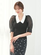 【スナイデル/SNIDEL】のSustainable襟付きシアーニットプルオーバー BLK[009]|ID: prp329100004539123 ipo3291000000032698151