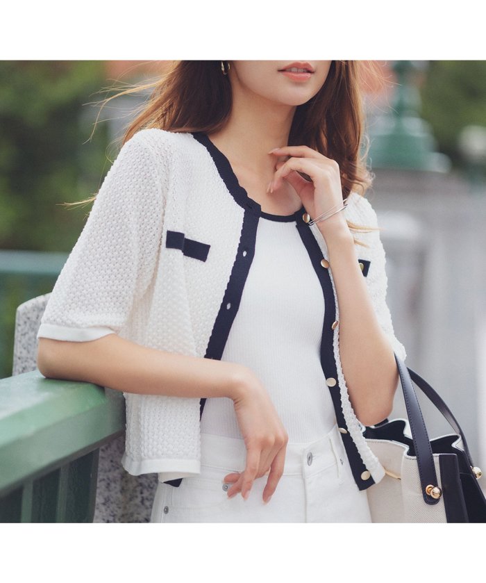 【プロポーション ボディドレッシング/PROPORTION BODY DRESSING】の変わり編みニットアンサンブル インテリア・キッズ・メンズ・レディースファッション・服の通販 founy(ファニー) https://founy.com/ ファッション Fashion レディースファッション Ladies' Fashion Online トップス・カットソー Tops/Tshirt ニット Knit Tops アンサンブル Knit Ensemble アンサンブル Ensemble インナー Inner カーディガン Cardigan タンク Tank デニム Denim 半袖 Short Sleeve |ID: prp329100004539164 ipo3291000000032547577