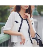【プロポーション ボディドレッシング/PROPORTION BODY DRESSING】の変わり編みニットアンサンブル ホワイト×ブラック|ID: prp329100004539164 ipo3291000000032547579
