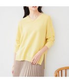 【アンタイトル/UNTITLED】の【体型カバー/清涼感】サイドスリット Vネックニット 人気、トレンドファッション・服の通販 founy(ファニー) ファッション Fashion レディースファッション Fashion for Women トップス・カットソー Cut & Sew Tops ニット Knit Tops & Sweaters Vネックトップス V-Neck Tops / V-Cut Neckline Shirts 春 Spring スリット Slit, Slit Detail 定番 Standard, Basic Item ヘムライン Hemline, Bottom Cut ペーパー Paper, Kraft Paper ボトム Bottoms, Lower Wear リラックス Relax, Relaxed Fit ロング Long, Long-Length ワイド Wide, Wide Fit S/S・春夏 SS, Spring/Summer, Warm Season 夏 Summer thumbnail ライトイエロー|ID: prp329100004539216 ipo3291000000033447570