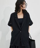 【バンヤードストーム/BARNYARDSTORM】のポプリンハーフスリーブジャケット 人気、トレンドファッション・服の通販 founy(ファニー) ファッション Fashion レディースファッション WOMEN アウター Coat Outerwear ジャケット Jackets キャミソール Camisole シンプル Simple ジャケット Jacket タンク Tank ノースリーブ No Sleeve リネン Linen 人気 Popularity 夏 Summer 洗える Washable thumbnail ブラック19|ID: prp329100004539223 ipo3291000000032073069