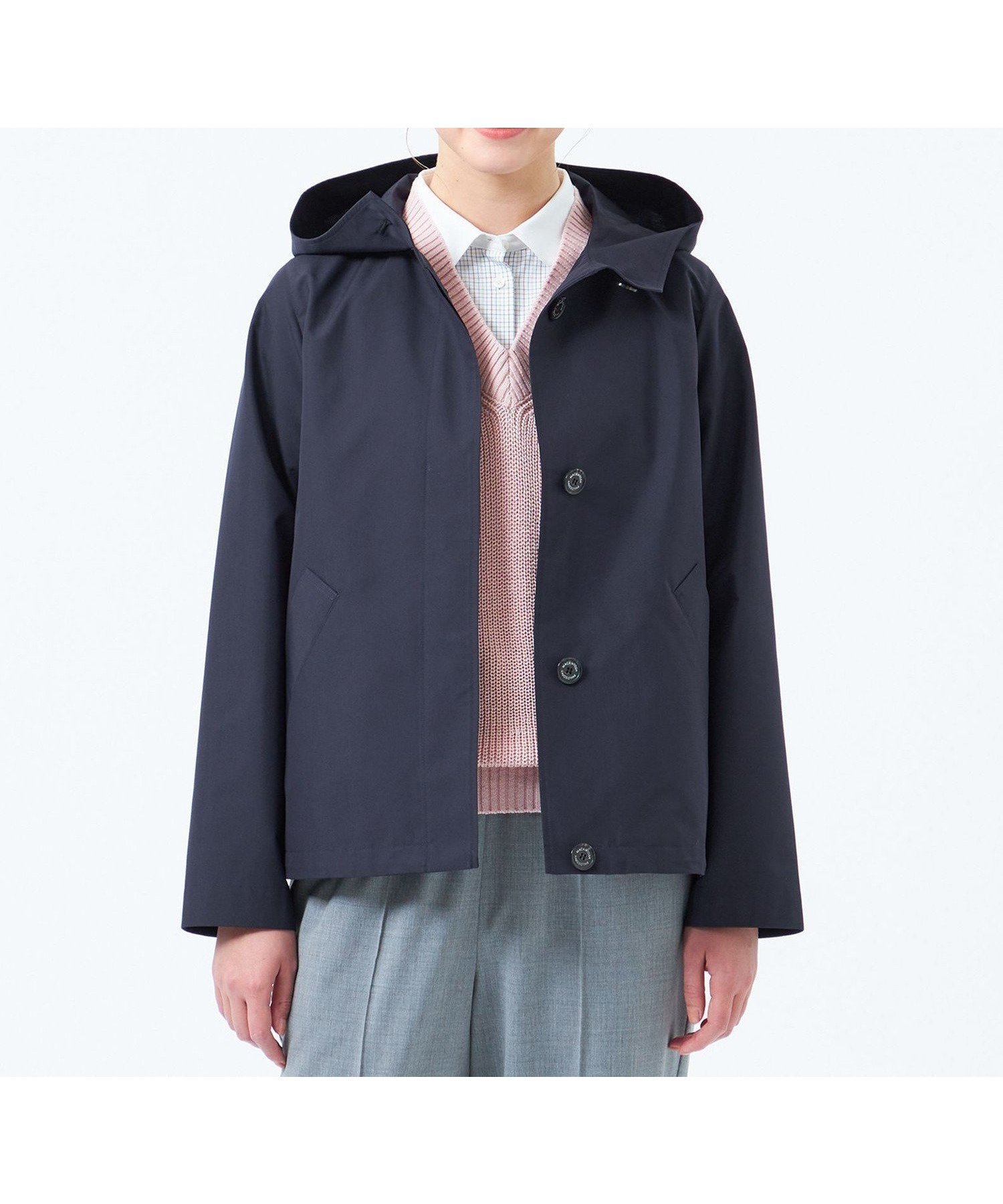 【マッキントッシュ フィロソフィー/MACKINTOSH PHILOSOPHY】の【CLUNY(クルニー)】レインウェザークロス インテリア・キッズ・メンズ・レディースファッション・服の通販 founy(ファニー) 　ファッション　Fashion　レディースファッション　WOMEN　おすすめ　Recommend　コンパクト　Compact　ショート　Short　ドローコード　Draw Cord　ブルゾン　Blouson　エレガント 上品　Elegant　別注　Special Order　春　Spring　秋　Autumn/Fall　ネイビー|ID: prp329100004539225 ipo3291000000032241702