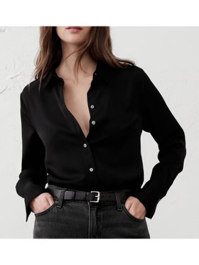 【バナナリパブリック ファクトリーストア/BANANA REPUBLIC FACTORY STORE】のBANANA REPUBLIC FACTORY STORE サテンクラシックシャツ 人気、トレンドファッション・服の通販 founy(ファニー) ファッション Fashion レディースファッション WOMEN トップス・カットソー Tops/Tshirt シャツ/ブラウス Shirts/Blouses テクスチャー Texture フロント Front |ID:prp329100004539246