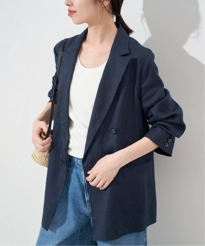 【スローブ イエナ/SLOBE IENA】のフレンチリネンジャケット インテリア・キッズ・メンズ・レディースファッション・服の通販 founy(ファニー) https://founy.com/ ファッション Fashion レディースファッション Fashion for Women アウター Coat / Outerwear Collection レディースジャケット・軽アウター Jackets 2025年 2025 2025春夏・S/S Spring/Summer 2025 SS25 おすすめ Recommended / Our Picks インナー Innerwear ジャケット Jacket, Outerwear リネン Linen, Linen Fabric リラックス Relax, Relaxed Fit |ID: prp329100004539267 ipo3291000000032557214