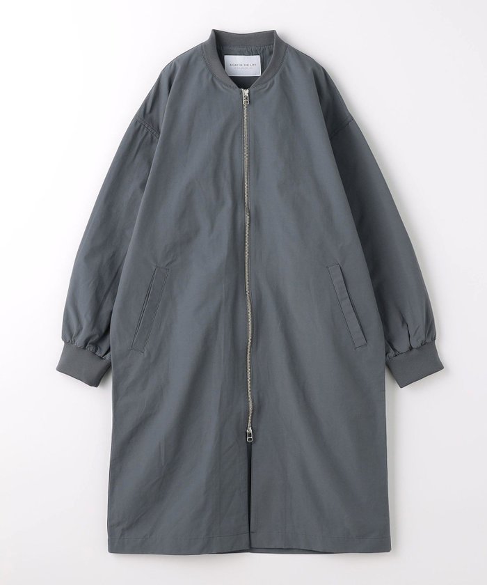 【その他のブランド/Other】のコットンナイロン ロングブルゾン A DAY IN THE LIFE インテリア・キッズ・メンズ・レディースファッション・服の通販 founy(ファニー) https://founy.com/ ファッション Fashion レディースファッション Fashion for Women アウター Coat / Outerwear Collection ブルゾンジャケット・スポーティアウター Blouson Jackets インナー Innerwear カットソー Cut and Sewn Top ジップ Zip, Zipper デニム Denim, Jeans Material ブルゾン Blouson, Bomber Jacket ロング Long, Long-Length 半袖 Short Sleeve, Half Sleeve 定番 Standard, Basic Item |ID: prp329100004539289 ipo3291000000032749683