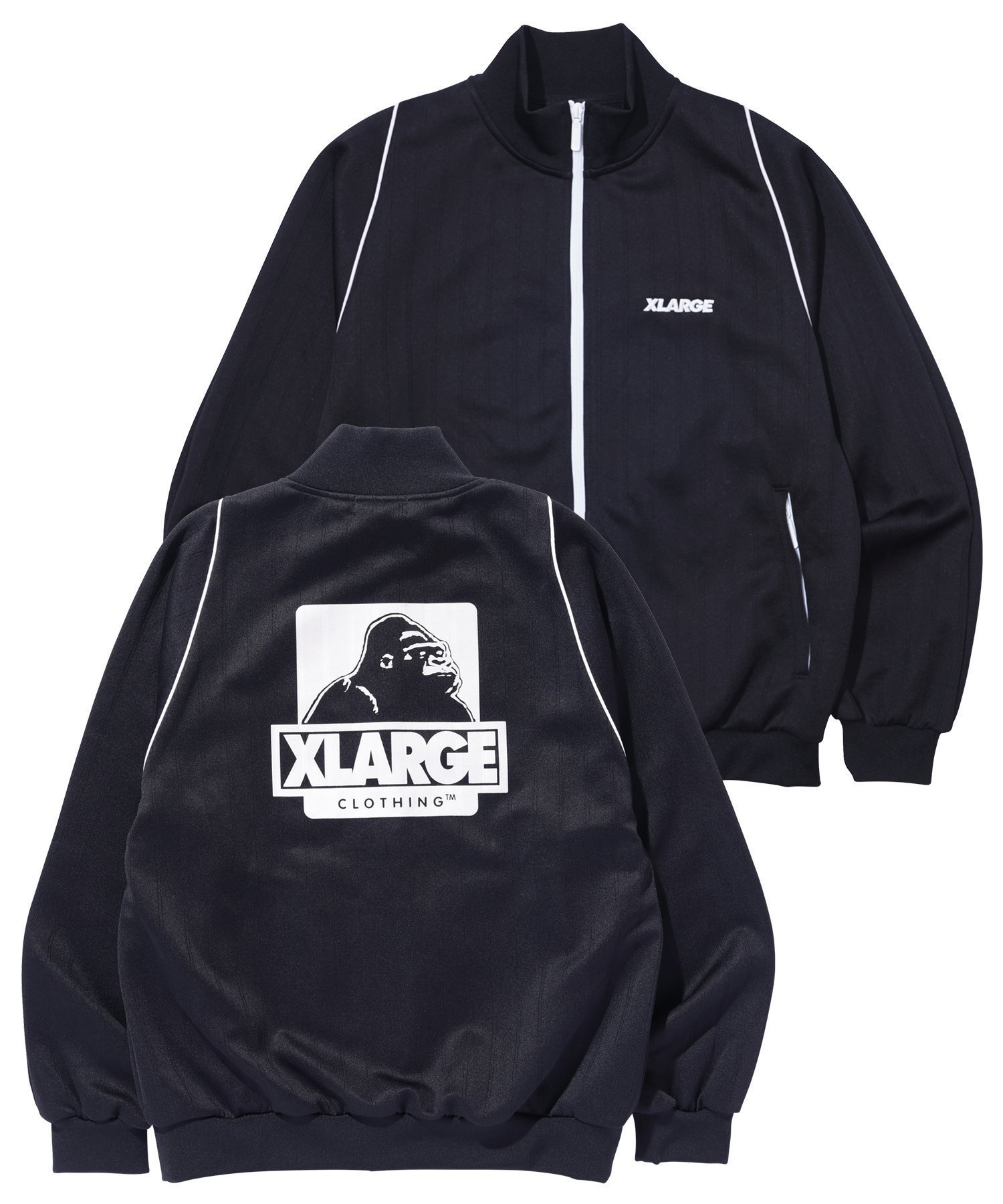 【エクストララージ/XLARGE】のXLARGE/OG TRACK JACKET インテリア・キッズ・メンズ・レディースファッション・服の通販 founy(ファニー) 　ファッション　Fashion　レディースファッション　WOMEN　アウター　Coat Outerwear　ジャケット　Jackets　グラフィック　Graphic　ジャケット　Jacket　パイピング　Piping　フロント　Front　BLACK|ID: prp329100004539306 ipo3291000000032102734
