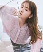 【ナチュラル ビューティー ベーシック/NATURAL BEAUTY BASIC】のクロシェラメカーディガン ピンク|ID: prp329100004539307 ipo3291000000032126878