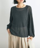 【アンディコール/un dix cors】の《軽量・通気性・吸水速乾性》スクエア和紙ニット チャコールグレー|ID: prp329100004539326 ipo3291000000032073621