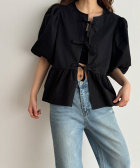 【キャナルジーン/CANAL JEAN】のdiggity パフスリーブブラウス 人気、トレンドファッション・服の通販 founy(ファニー) ファッション Fashion レディースファッション Fashion for Women トップス・カットソー Cut & Sew Tops シャツ・ブラウス・オフィスカジュアル Elegant Blouses & Button-Ups おすすめ Recommended / Our Picks シンプル Simple, Minimal スラックス Slacks, Dress Pants スリーブ Sleeve, Long Sleeve / Short Sleeve デニム Denim, Jeans Material フェミニン Feminine, Girly ボトム Bottoms, Lower Wear リボン Ribbon, Bow 切替 Switching, Contrast Panel |ID:prp329100004539328