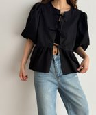 【キャナルジーン/CANAL JEAN】のdiggity パフスリーブブラウス 人気、トレンドファッション・服の通販 founy(ファニー) ファッション Fashion レディースファッション Fashion for Women トップス・カットソー Cut & Sew Tops シャツ・ブラウス・オフィスカジュアル Elegant Blouses & Button-Ups おすすめ Recommended / Our Picks シンプル Simple, Minimal スラックス Slacks, Dress Pants スリーブ Sleeve, Long Sleeve / Short Sleeve デニム Denim, Jeans Material フェミニン Feminine, Girly ボトム Bottoms, Lower Wear リボン Ribbon, Bow 切替 Switching, Contrast Panel thumbnail ブラック|ID: prp329100004539328 ipo3291000000032742847