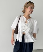【キャナルジーン/CANAL JEAN】のdiggity パフスリーブブラウス 人気、トレンドファッション・服の通販 founy(ファニー) ファッション Fashion レディースファッション Fashion for Women トップス・カットソー Cut & Sew Tops シャツ・ブラウス・オフィスカジュアル Elegant Blouses & Button-Ups おすすめ Recommended / Our Picks シンプル Simple, Minimal スラックス Slacks, Dress Pants スリーブ Sleeve, Long Sleeve / Short Sleeve デニム Denim, Jeans Material フェミニン Feminine, Girly ボトム Bottoms, Lower Wear リボン Ribbon, Bow 切替 Switching, Contrast Panel thumbnail ホワイト|ID: prp329100004539328 ipo3291000000032742850