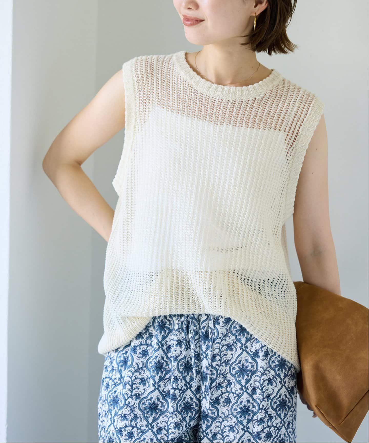 【スローブ イエナ/SLOBE IENA】の《追加》KAYAノースリーブプルオーバー インテリア・キッズ・メンズ・レディースファッション・服の通販 founy(ファニー) 　ファッション　Fashion　レディースファッション　Fashion for Women　トップス・カットソー　Cut & Sew Tops　キャミソール&ノースリーブ　Camisoles & Sleeveless Tops　カジュアルプルオーバー・ニットトップス　Pullovers & Knit Tops / Casual Pullovers　2025年　2025　2025春夏・S/S　Spring/Summer 2025 SS25　サマー　Summer, Summer Style　ノースリーブ　Sleeveless, No-Sleeve　ナチュラル|ID: prp329100004539348 ipo3291000000032751016